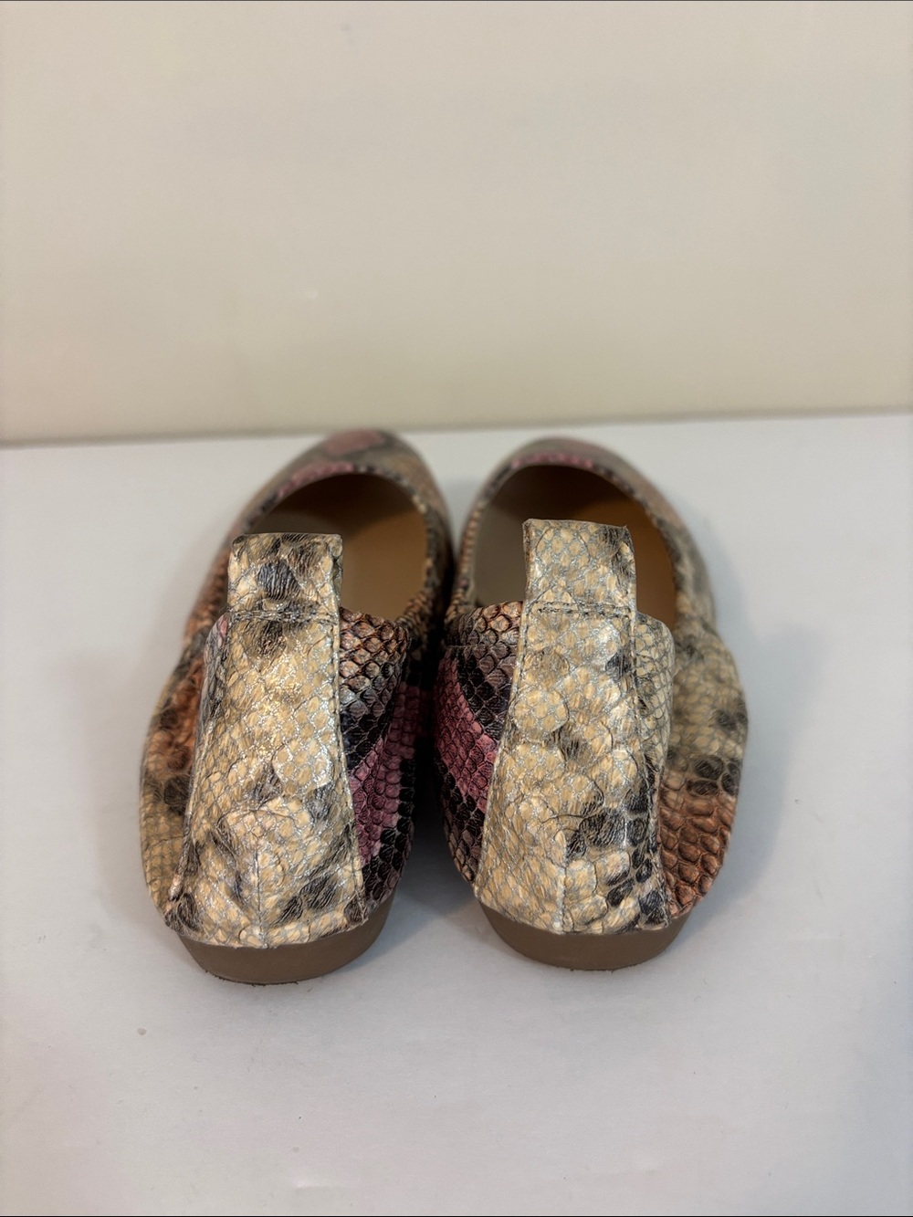 Vince Comuto Leather Snakeskin Ballet Flats Size 7.5 M - Picture 9 of 14